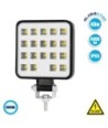 GLOBOSTAR® WORKPRO 85410 Προβολάκι LED 48W 4800lm 180° DC 10-30V Αδιάβροχο IP65 Ψυχρό Λευκό 6000K - SMD Chip - Μ10.3 x Π8.5 x Υ2cm - 2 Χρόνια Εγγύηση